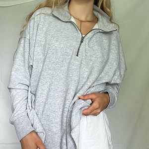 Grey quarter zip